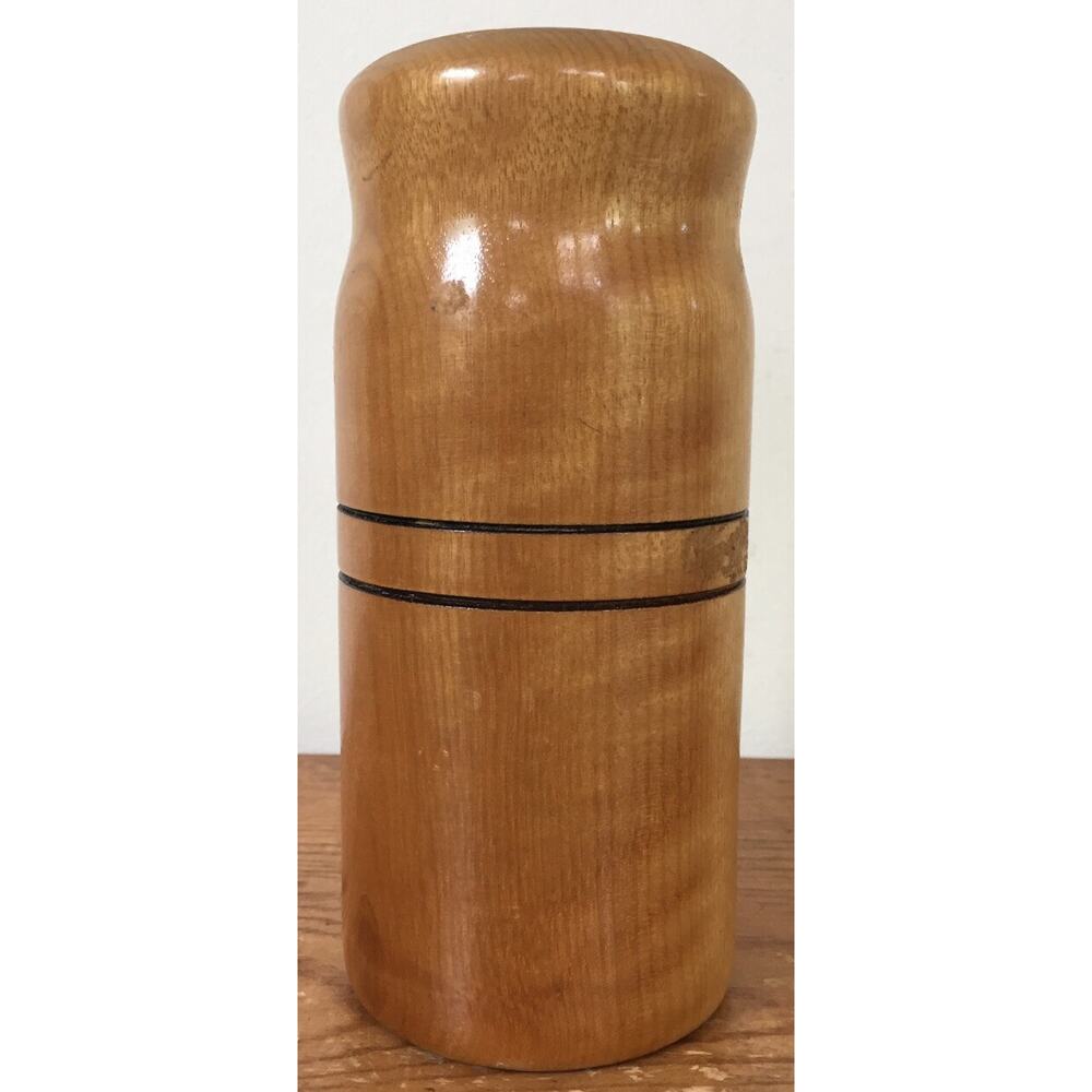 Vtg 70s Oregon Myrtlewood Candlestick Solid Wood Hand Made Souvenir Vase 6"